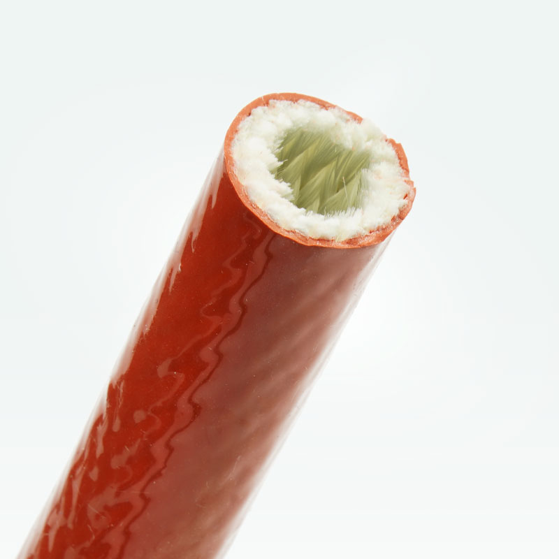 Manchon coupe-feu en fibre de verre haute température avec revêtement en caoutchouc silicone