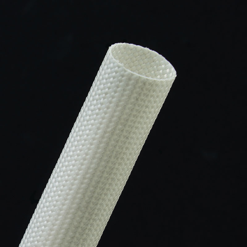 White silicone resin coated fiberglass sleeving